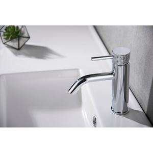 Wiesbaden Ribbd Wastafelkraan - Chroom