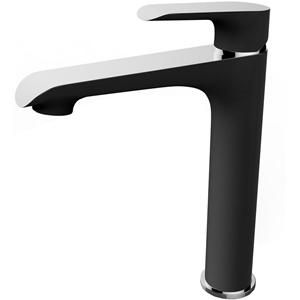 Xellanz Tarma Eenhendel Wastafelkraan - Verhoogd - Zwart/Chroom