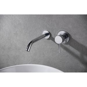 Wiesbaden Ribbd Eenhendel Wastafelkraan - Inbouw Compleet - Chroom