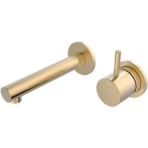 Wiesbaden Style Wastafelkraan - Inbouw - Geborsteld Messing