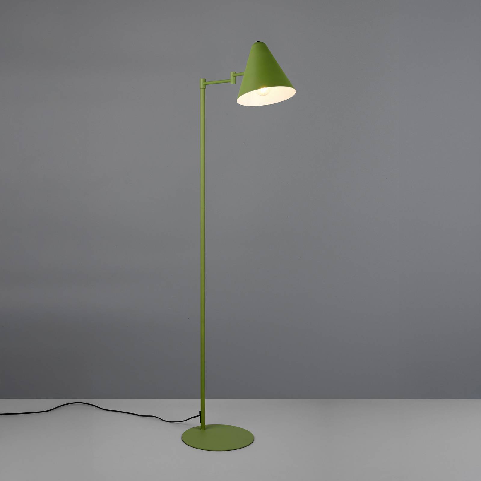 Trio Lighting Vloerlamp Cosima, groen, hoogte 126 cm, metaal