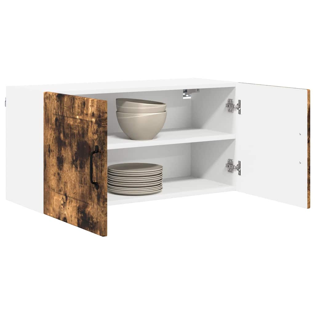 vidaXL Keukenkast aan de muur met plank Gerookt eiken 80 x 31 x 40 cm