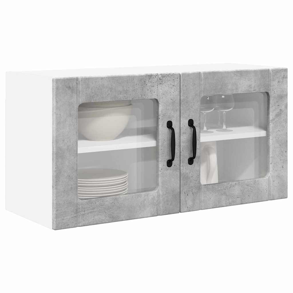 vidaXL Keukenkast aan de muur Beton Grijs 80 x 31 x 40 cm Bewerkt hout