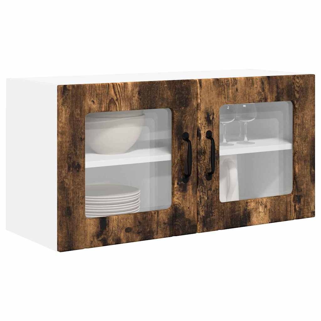 vidaXL Keukenkast aan de muur met plank Gerookt eiken 80 x 31 x 40 cm