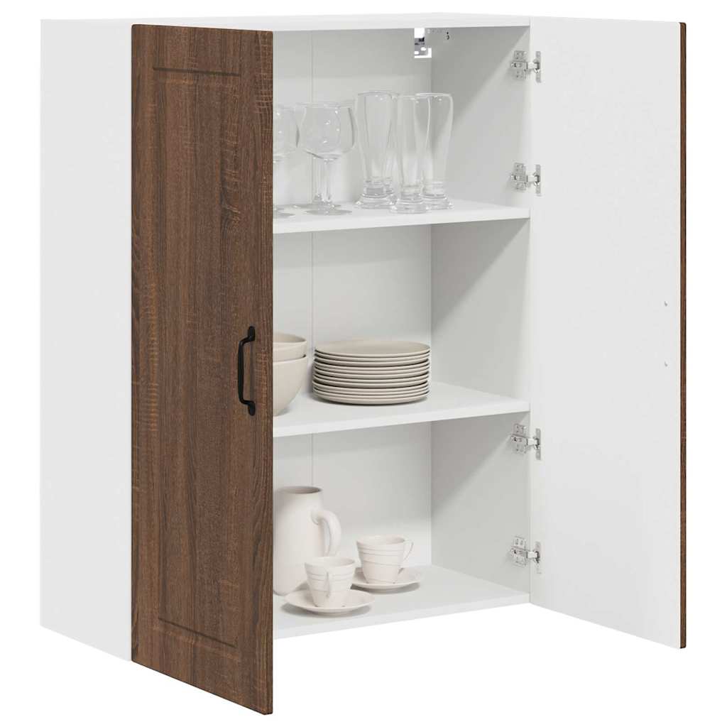 vidaXL Keukenkast aan de muur met plank Bruin Eiken 80 x 31 x 100 cm