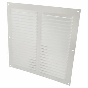 AMIG Ventilatierooster/muurrooster - 250 x 250mm - aluminium - wit - schoepenrooster -