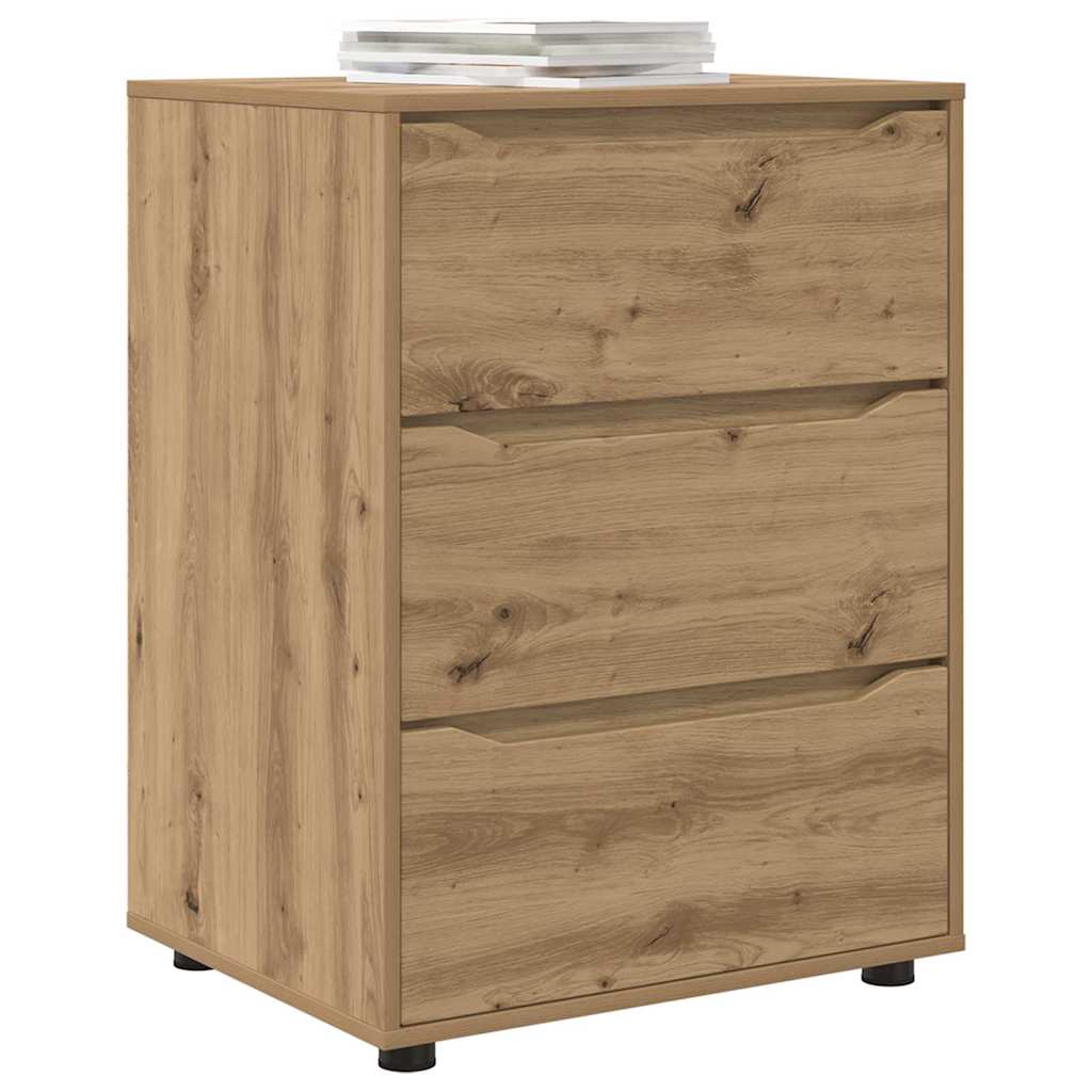 vidaXL Opbergkast Artisan Eiken 60 x 48 x 81 cm Bewerkt hout