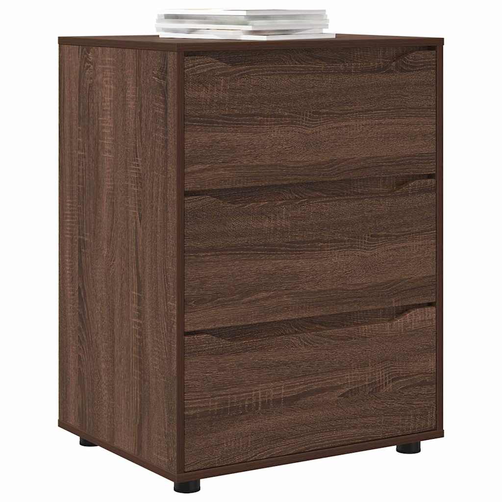 vidaXL Opbergkast Bruin Eiken 60 x 48 x 81 cm Bewerkt hout