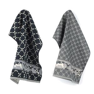 Bunzlau Castle Keuken- en theedoek set Cows Zwart