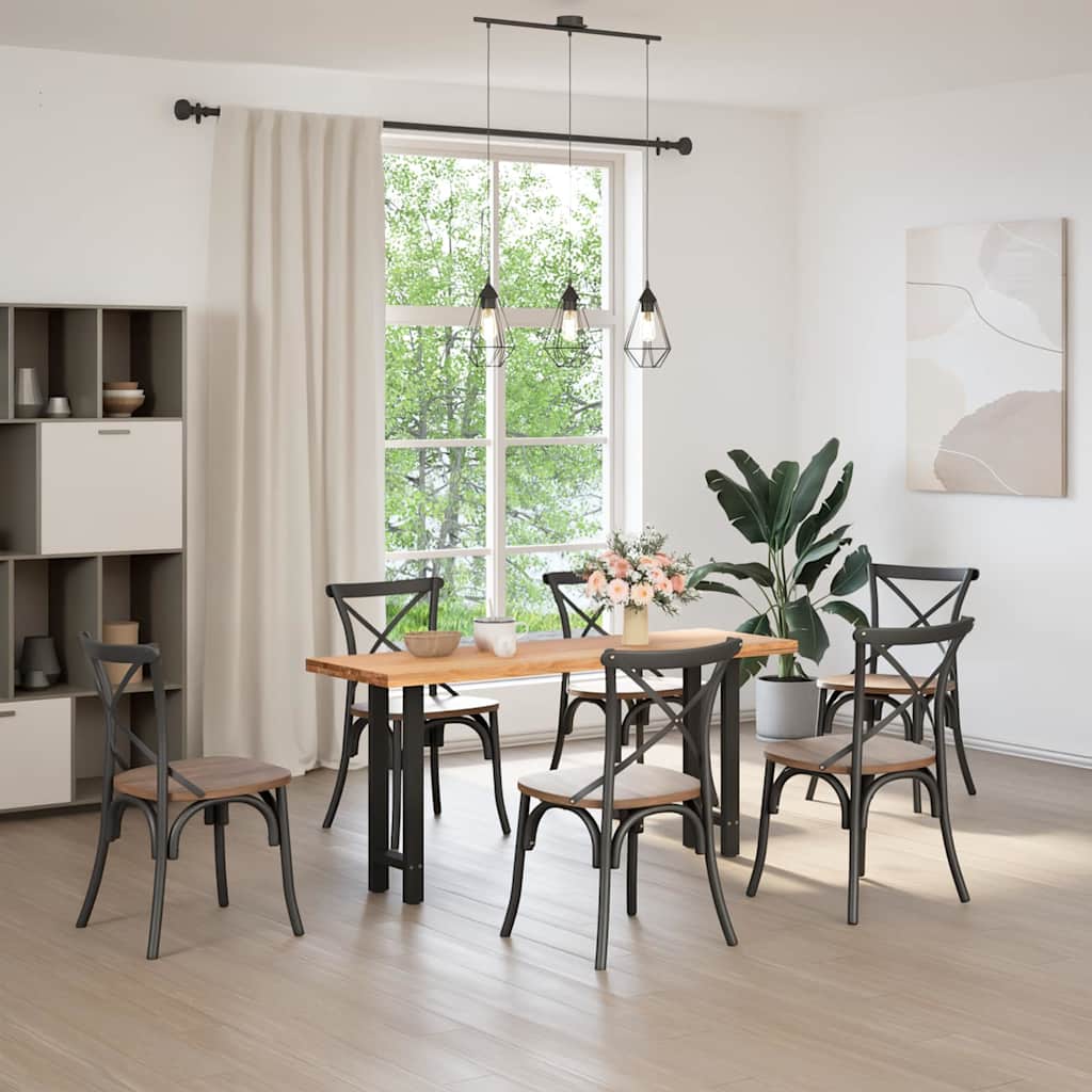 vidaXL Console tafelpoten 2 st 38x(72-73) cm staal zwart