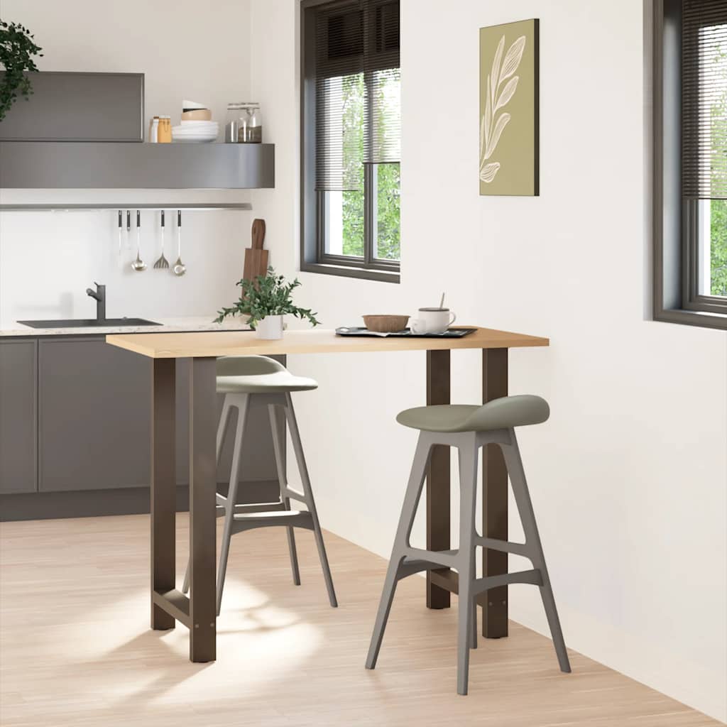 vidaXL Bartafelpoten 2 st 60x(100-101) cm staal naturel