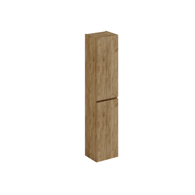 Thebalux Hoge kast 165x35x29 2x dichte deur 1x greeplijst Hout in kleur meubel links draaiend t.b.v. Type 1/3/5/9 7TY35027RY