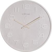 Nextime NE-3096WI Wandklok Dia. 35 Cm, Hout, Wit,Wood Wood Medium'