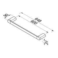 Geesa Wynk wand handdoekhouder 60cm chroom 9145070260