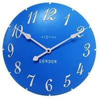 Next Time NE-3084BL Wandklok Dia 24,5 Cm Poly Resin, Blauw,London'