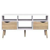 Leen Bakker TV-meubel Delta 6-vaks - wit - 57,4x117,1x39 cm