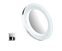 Emco Scheerspiegel Rond 26cm. Met Led Verl.batterij Chroom