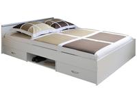 Leen Bakker Bed Dallas met lades - wit - 140x200 cm