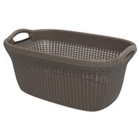 Curver Wäschekorb Knit 40 L Metallic-Braun 