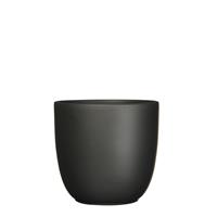 Bloempot Pot rond es21 tusca 23 x 25 cm zwart mat Mica
