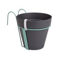 Pflanztopf Loft Urban mit Balkonhalter anthrazit ø 20 cm Blumentöpfe & Übertöpfe - Elho