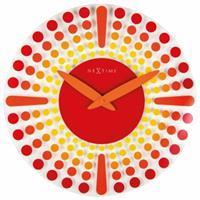 Huisenthuis.nl Wandklok  dia. 43 cm, glas, rood, Dreamtime