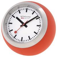 Mondaine 6cm Swiss Railways Desk Clock Unisexuhr in Orange A6603033516SBC