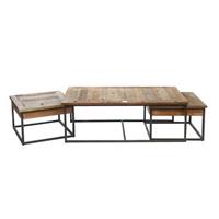 Rivièra Maison Shelter Island Coffee Table set - Bijzettafel - Staal/Hout