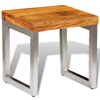 vidaXL Couchtisch Massivholz Braun