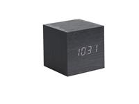 alarmklok Cube black - wit LED