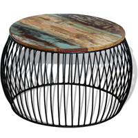 VidaXL Salontafel rond 68x43 cm massief gerecycled hout