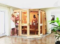 Karibu  Sauna AMELIA 1 1,96 x 1,70 m  ohne Ofen ohne Dachkranz 66743