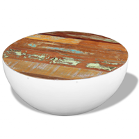 VidaXL Komvormige salontafel massief gerecycled hout 60x60x30 cm