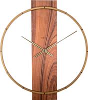 NeXtime NE-3195BR Wandklok 50.8x58.2x4.3, Hout/Steel, Bruin