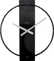 NeXtime NE-3195ZW Wandklok 50.8x58.2x4.3, Hout/Steel, Zwart