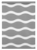 Lichtblick Duo Rollo Welle Klemmfix, ohne Bohren, Grau, 110 cm x 150 (B L)