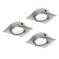 Pineda LED Einbaustrahler 3er-Set 3x 500lm Nickel-Matt - EGLO