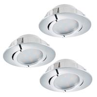 Pineda LED Einbauleuchte 3er-Set 3x 500lm Chrom - EGLO