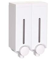 Diaqua zeepdispenser compact dubbel 2x450ml met schroefgaten wit 45130104