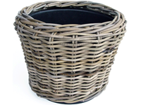 vanderleeden Plantenmand Drypot Rotan Grijs Ø36cm