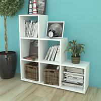 VidaXL Boekenkast/presentatiemeubel trapvormig 107 cm wit