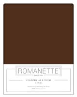 Romanette 2 Kussenslopen Katoen  Bruin
