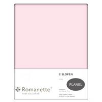 Romanette Flanellen Kussenslopen Roze (2 stuks)