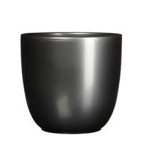 Micadecorations Bloempot Pot rond es/27 tusca 28.5 x 31 cm antraciet Mica