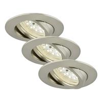 verstelbare inbouwspot Attach dimbaar nikkel 3x5,5W
