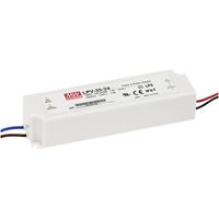 Meanwell Mean Well LPV-35-24 LED-driver, LED-transformator Constante spanning 36 W (max) 0 - 1.5 A 24 V/DC Overbelastingsbescherming