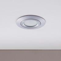 Lampenwelt LED inbouwspot Andrej, rond, aluminium