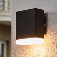 Lampenwelt Moderne LED buitenwandlamp Aya in zwart