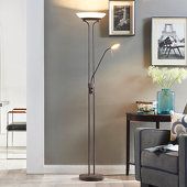 Lampenwelt Yveta - roestkleurige LED plafondspot met dimmer