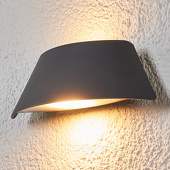 Lampenwelt Trapezevormige led-buitenwandlamp Glen met IP65